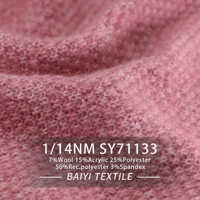 Acidproof Washable Recycled PET Yarn 1/14NM For Crochet Scarves