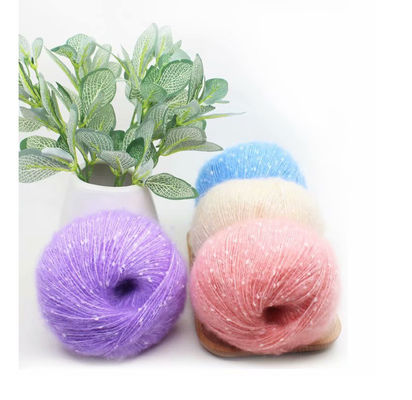 Anti Bacteria Durable Mohair Acrylic Blend Yarn , Breathable Wool And Silk Blend Yarn