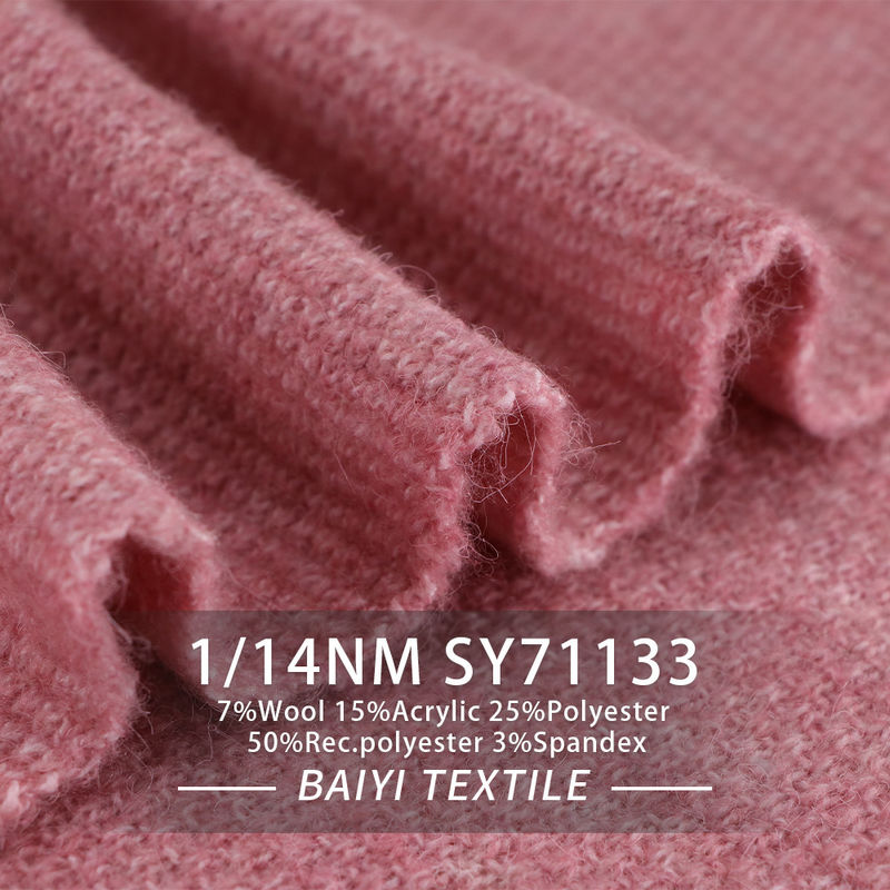 Acidproof Washable Recycled PET Yarn 1/14NM For Crochet Scarves